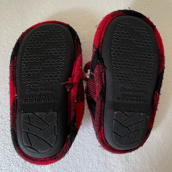 Dearfoams Plaid Slippers Toddler - Picture 3 of 4